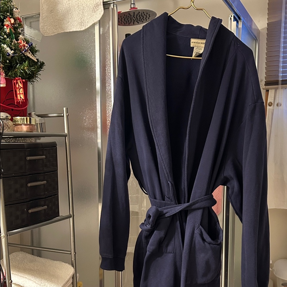 American Apparel Deep Blue Men's robe